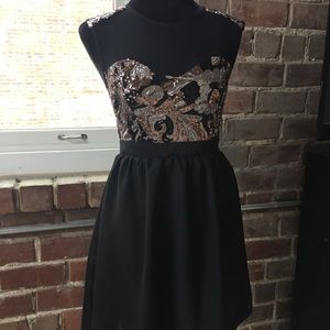 Black sequin dress
